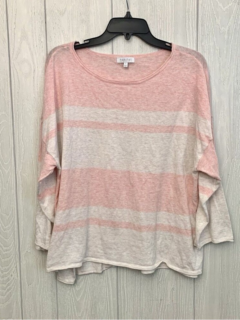 Habitual Pink & Cream Striped Lightweight Pullover